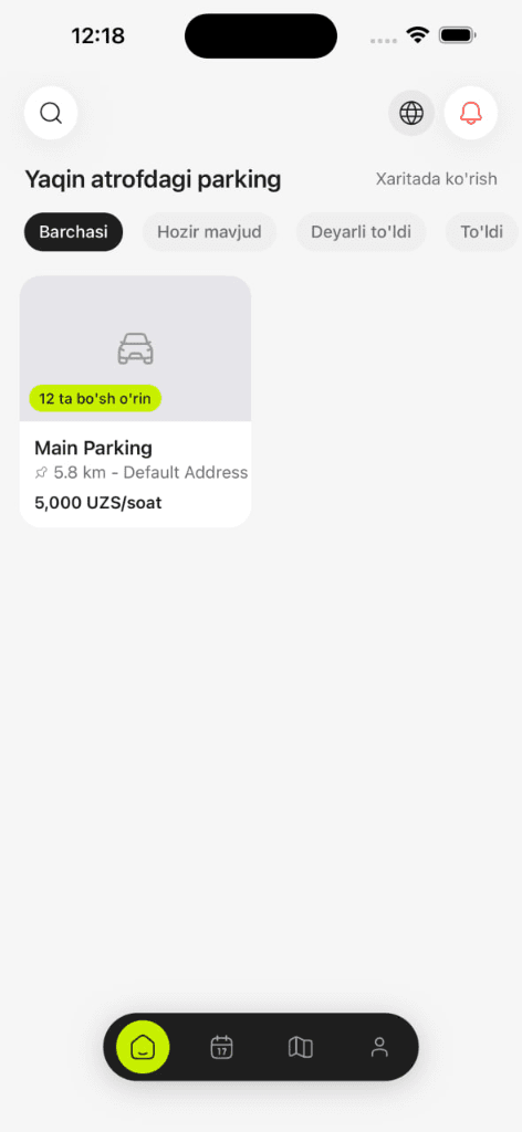 Yaqin atrofdagi parking